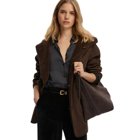 Cappottino Donna Gavetta Reversibile con Cappuccio e Bottoni